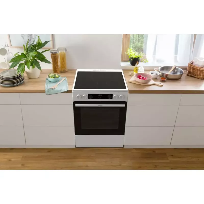 Gorenje GEC6C40WD cocina independiente placa vitrocerámica eléctrica negra, blanca