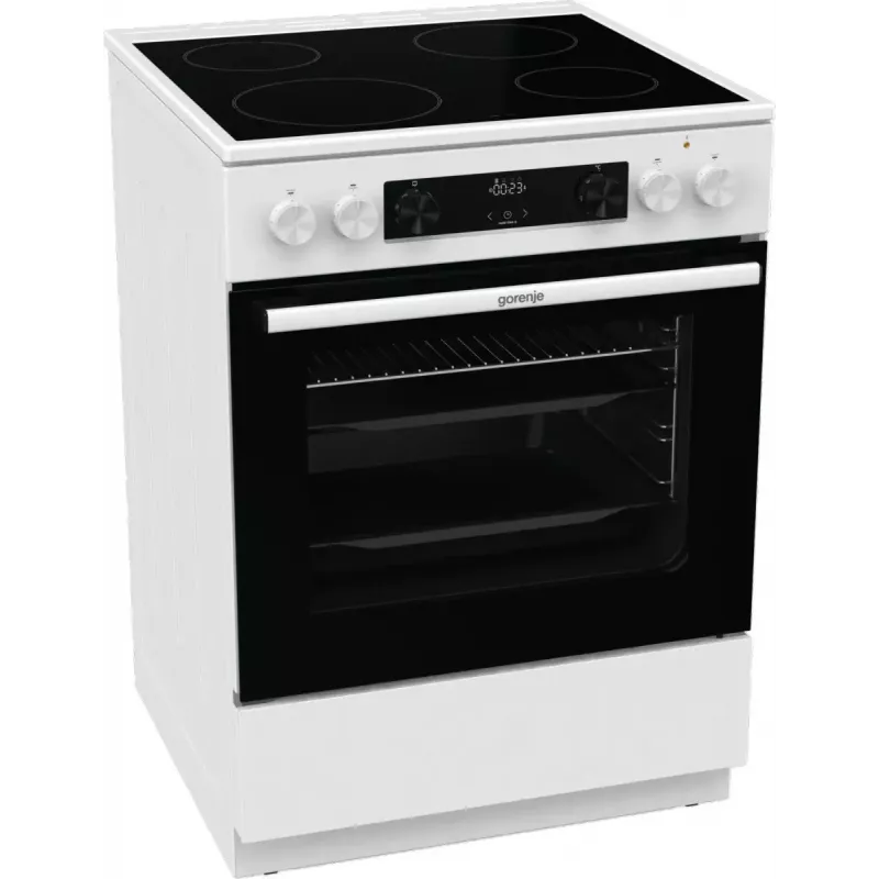 Gorenje GEC6C40WD cocina independiente placa vitrocerámica eléctrica negra, blanca