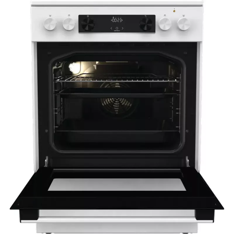Gorenje GEC6C40WD cocina independiente placa vitrocerámica eléctrica negra, blanca