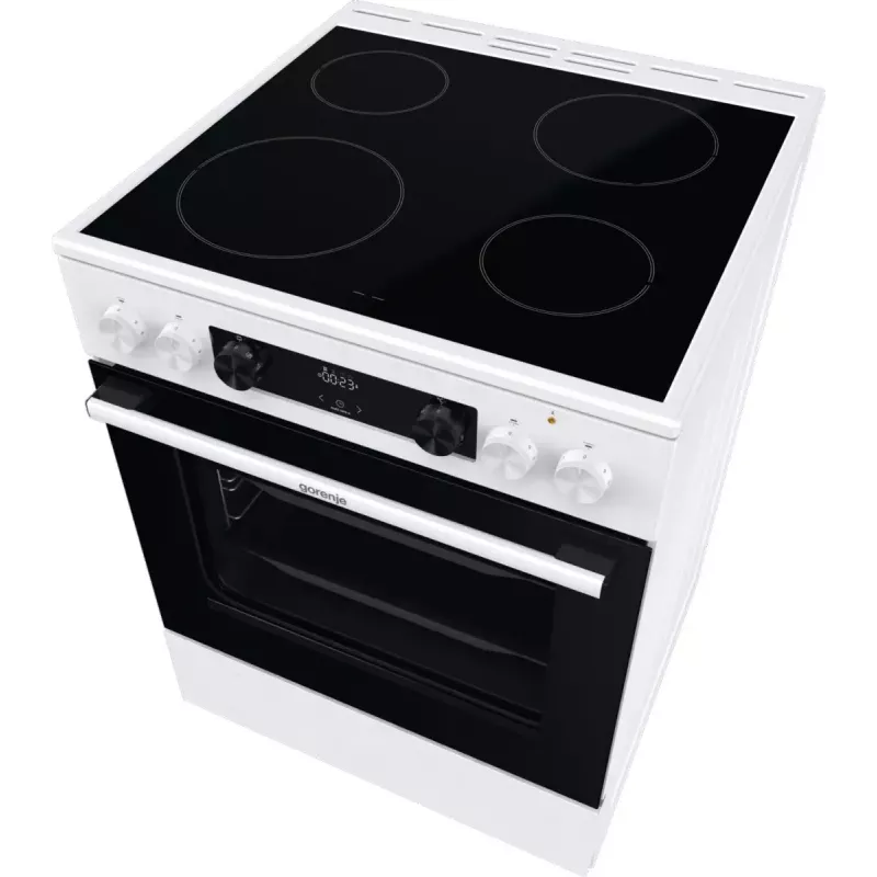 Gorenje GEC6C40WD cocina independiente placa vitrocerámica eléctrica negra, blanca