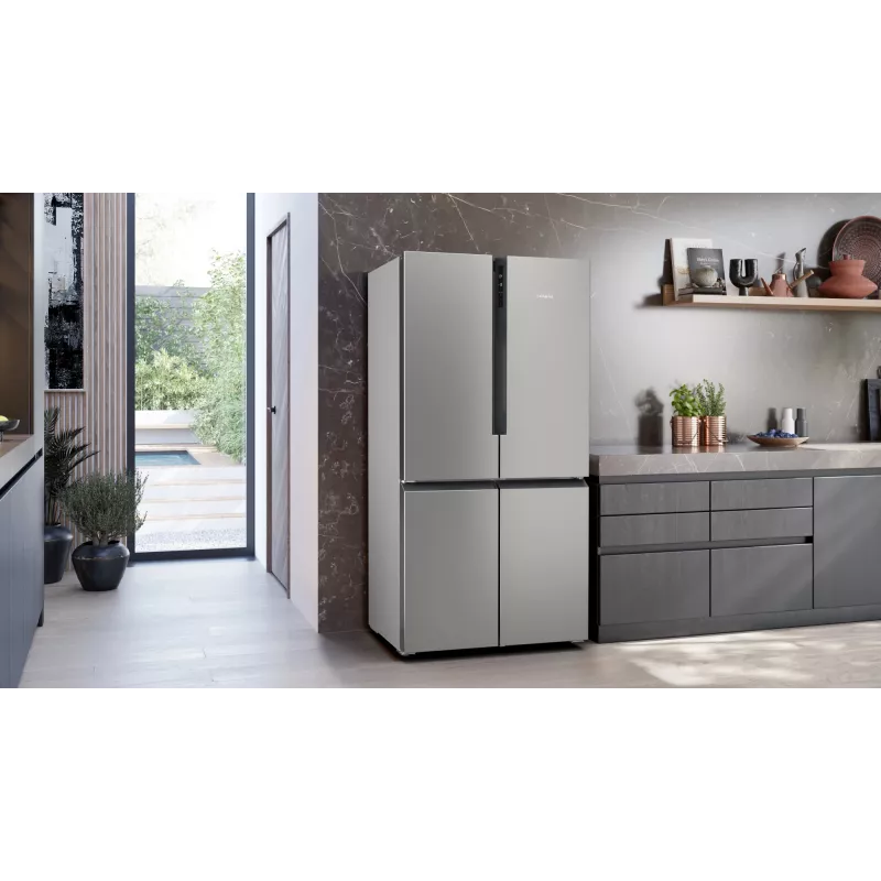 Siemens iQ300 KF96NVPEA frigorífico side-by-side French Door, 605 l (405 l + 200 l), plateado