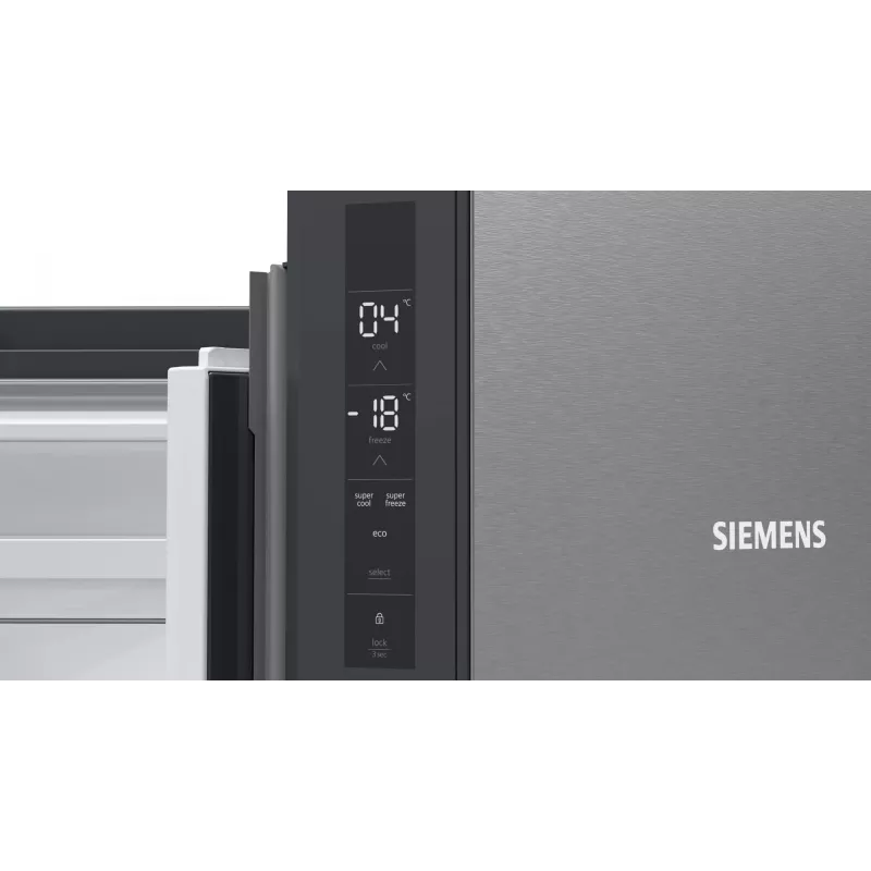 Siemens iQ300 KF96NVPEA frigorífico side-by-side French Door, 605 l (405 l + 200 l), plateado