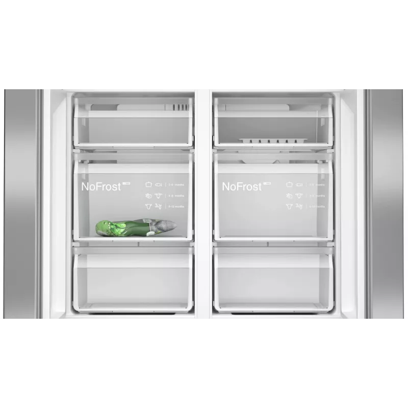 Siemens iQ300 KF96NVPEA frigorífico side-by-side French Door, 605 l (405 l + 200 l), plateado