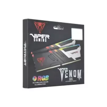 DIMM 64 GB DDR5-5600 (2x 32 GB) kit dual, memoria RAM negra, PVVR564G560C40K, Viper Venom RGB, INTEL XMP