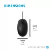 HP 128 ratón con cable, ambidiestro, láser, USB Type-A, 1200 DPI, negro