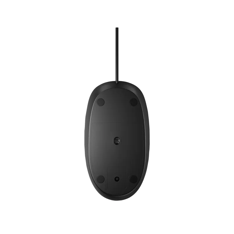 HP 128 ratón con cable, ambidiestro, láser, USB Type-A, 1200 DPI, negro