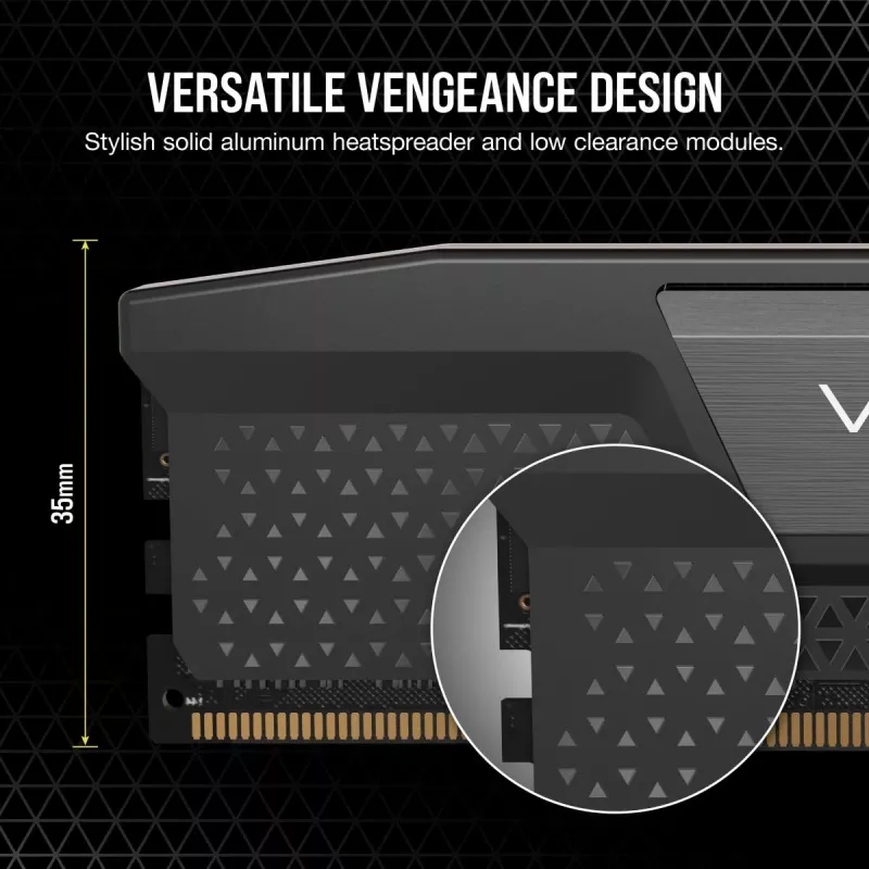 CORSAIR memoria 32 GB (2x 16 GB) DDR5 DRAM 6000 MT/s CL38 kit de memoria Vengeance negra