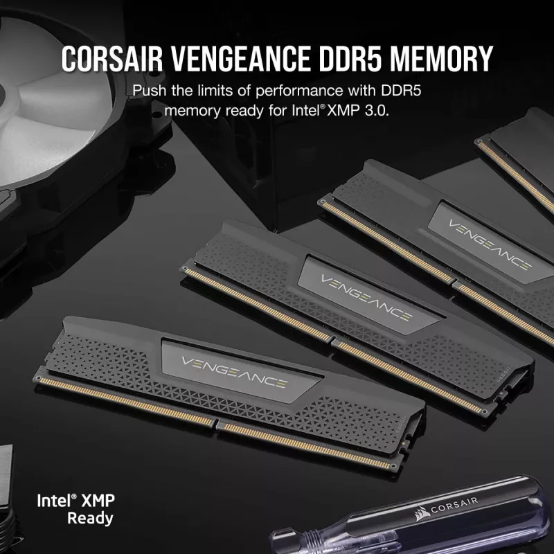 CORSAIR memoria 32 GB (2x 16 GB) DDR5 DRAM 6000 MT/s CL38 kit de memoria Vengeance negra