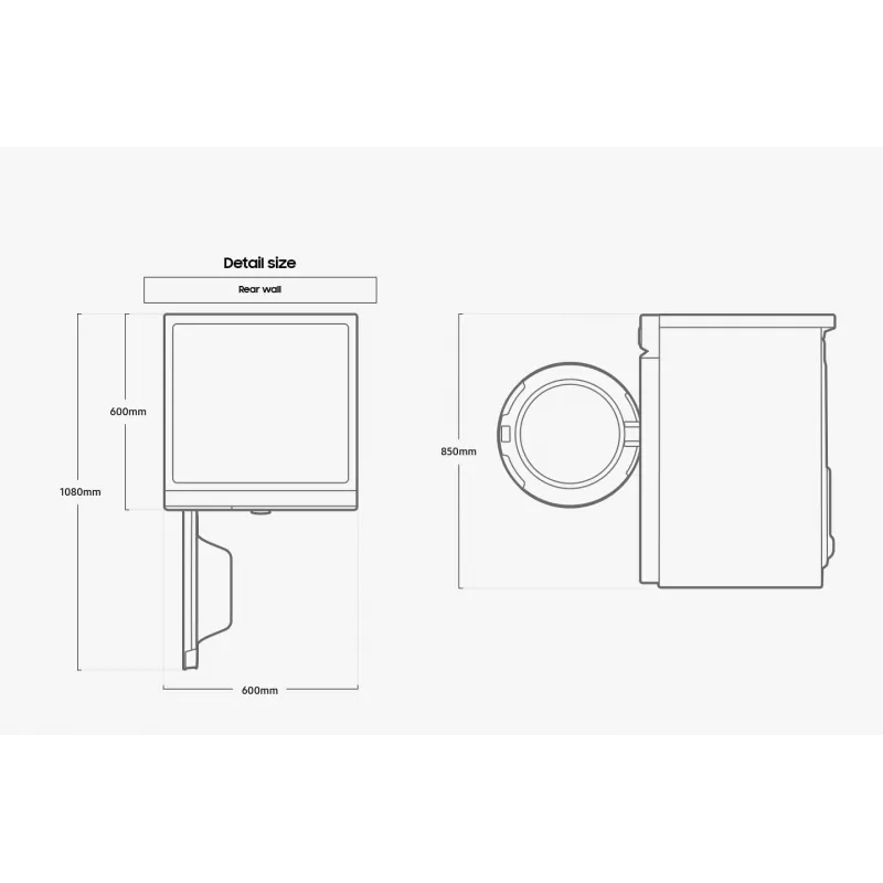 Samsung DV90BB7445GWS2 secadora de ropa independiente carga frontal 9 kg blanca