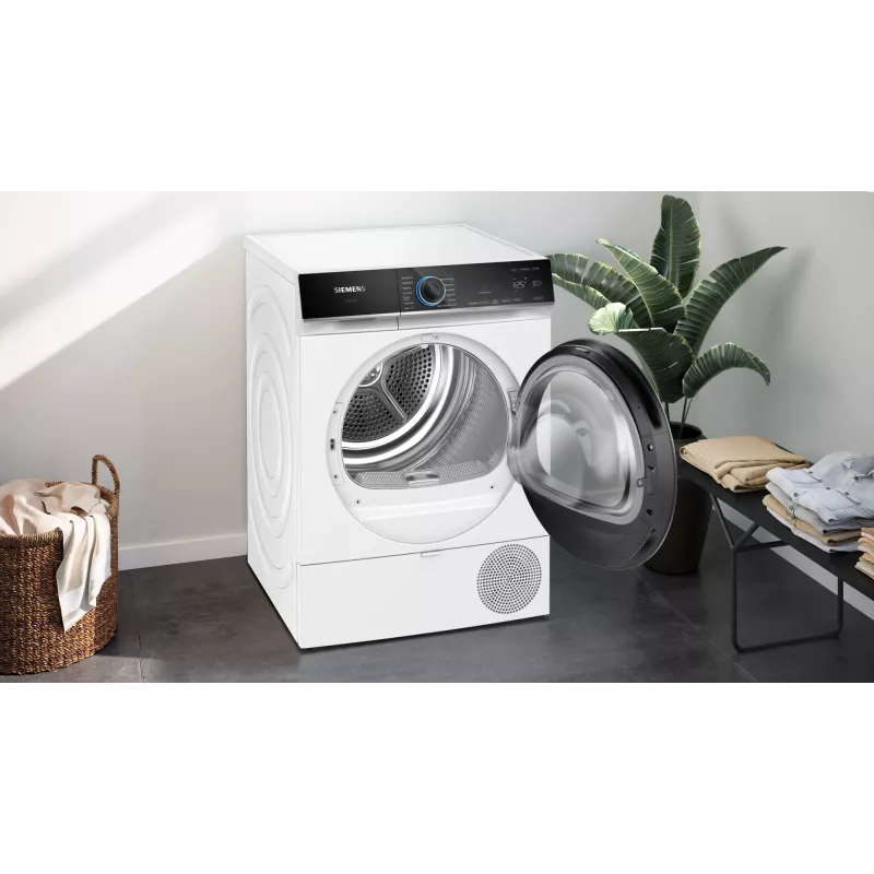 Siemens iQ700 WQ45B2B40 Secadora con bomba de calor Independiente Carga frontal 9 kg Blanco