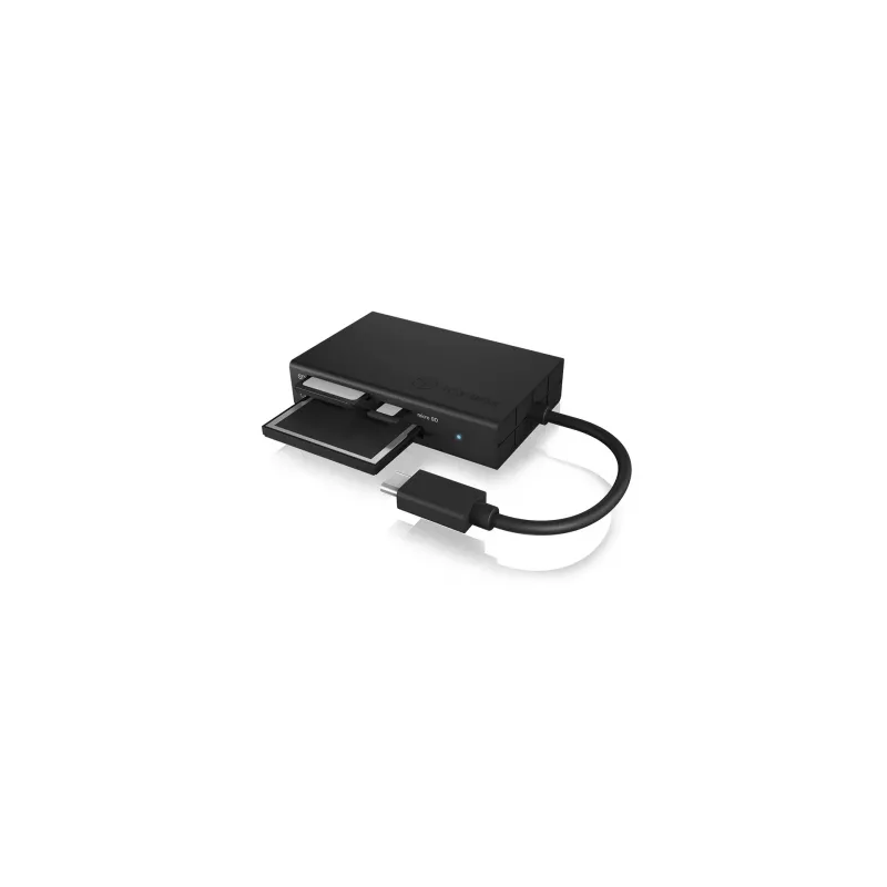 ICY BOX IB-CR401-C3 Lector de tarjetas USB 3.2 Gen 1 (3.1 Gen 1) Type-C Negro