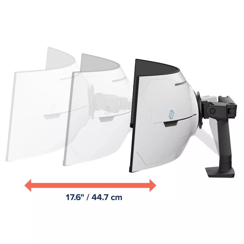 ERGOTRON HX Brazo de monitor para escritorio con inclinación pivotante VHD – negro mate
