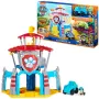 PAW Patrol, Dino Rescue HQ Set de juego con sonidos y figura exclusiva de Rex y vehículo