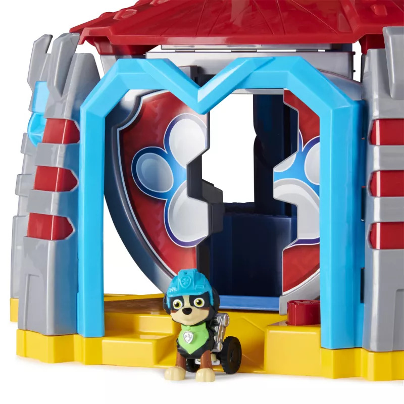 PAW Patrol, Dino Rescue HQ Set de juego con sonidos y figura exclusiva de Rex y vehículo