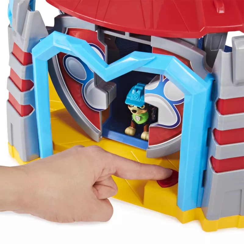 PAW Patrol, Dino Rescue HQ Set de juego con sonidos y figura exclusiva de Rex y vehículo