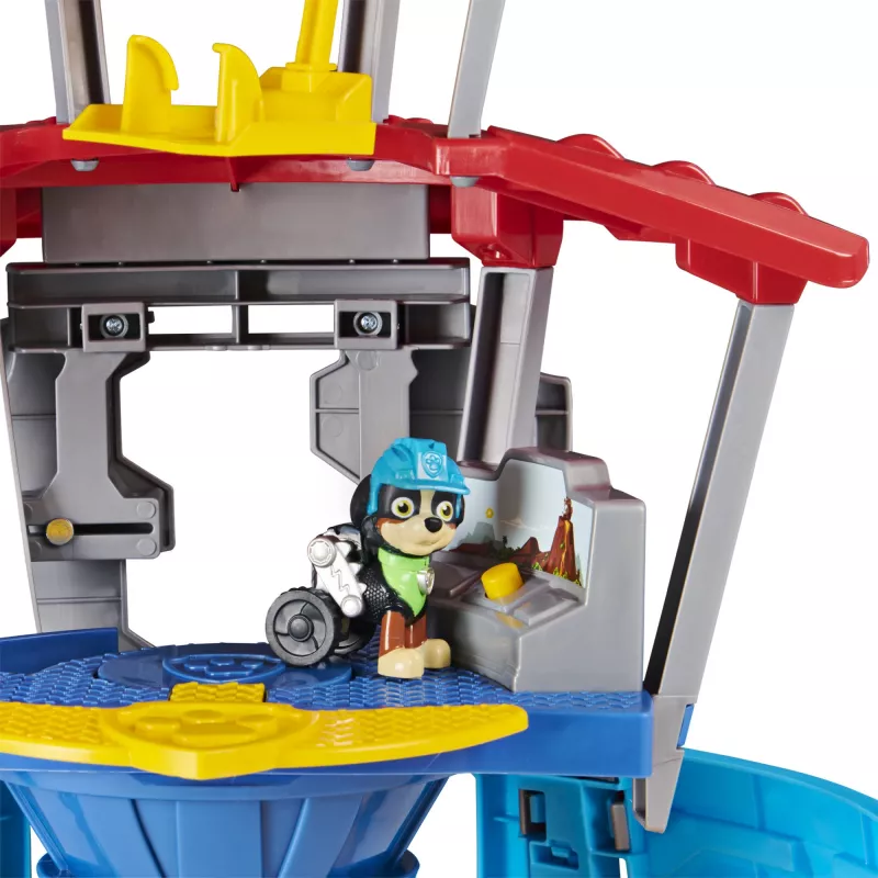 PAW Patrol, Dino Rescue HQ Set de juego con sonidos y figura exclusiva de Rex y vehículo
