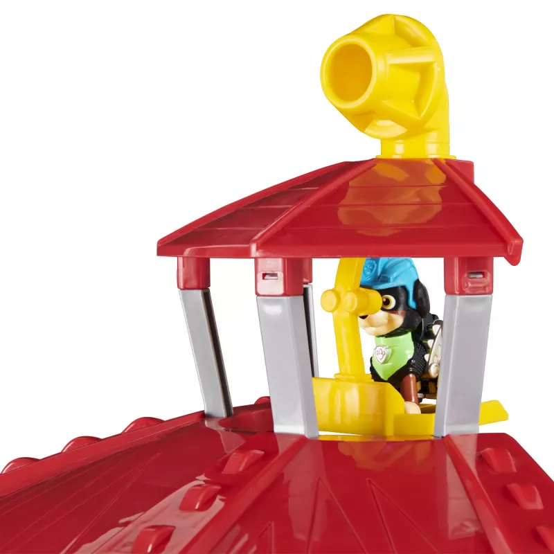 PAW Patrol, Dino Rescue HQ Set de juego con sonidos y figura exclusiva de Rex y vehículo