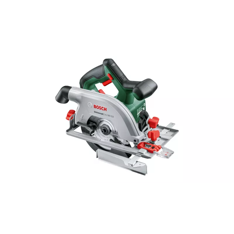 Bosch UniversalCirc 18V-53 sierra circular a batería, 18 V, hoja de 160 mm, profundidad de corte de 53 mm, sin batería ni cargador, verde/negro