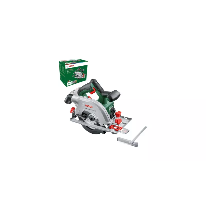 Bosch UniversalCirc 18V-53 sierra circular a batería, 18 V, hoja de 160 mm, profundidad de corte de 53 mm, sin batería ni cargador, verde/negro