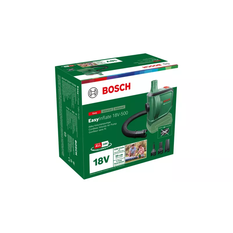 Bosch EasyInflate 18V-500 bomba de aire eléctrica 0,03 bar 530 l/min