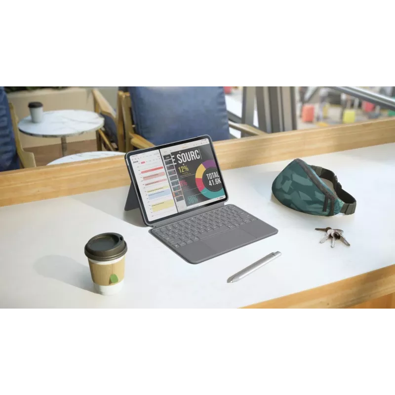 LOGITECH Combo Touch para iPad Air 11in 5th Gen Oxford gris Qwertz alemán