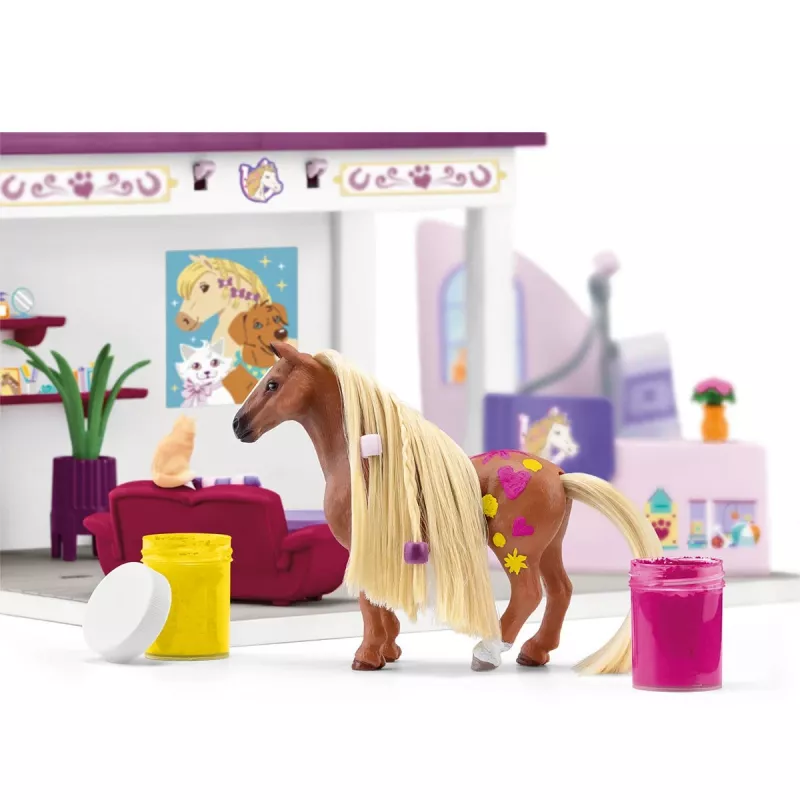 schleich HORSE CLUB Sofia’s Beauties Pet Salon, salón y spa, peluquería canina, 3 año(s), multicolor, plástico