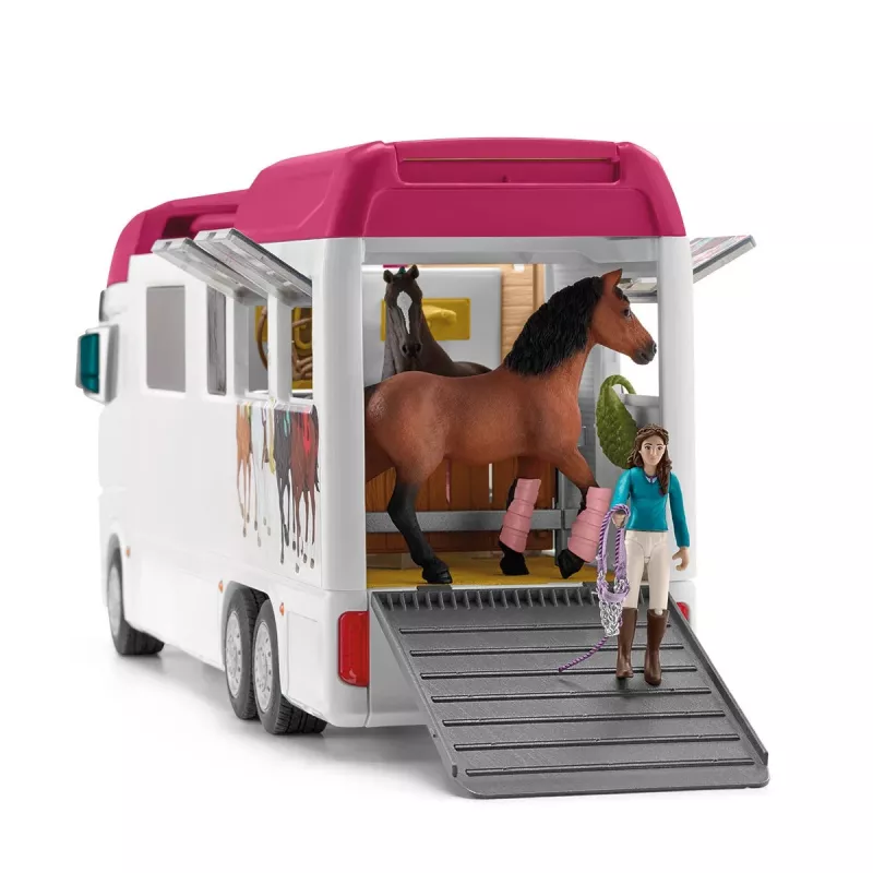 schleich HORSE CLUB transportador de caballos, edificio, camping, cuadra, caballos, concurso hípico, 5 año(s), multicolor, plástico
