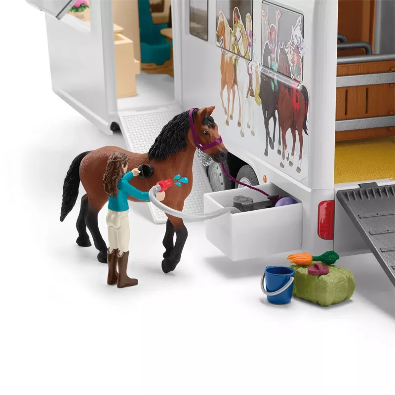 schleich HORSE CLUB transportador de caballos, edificio, camping, cuadra, caballos, concurso hípico, 5 año(s), multicolor, plástico