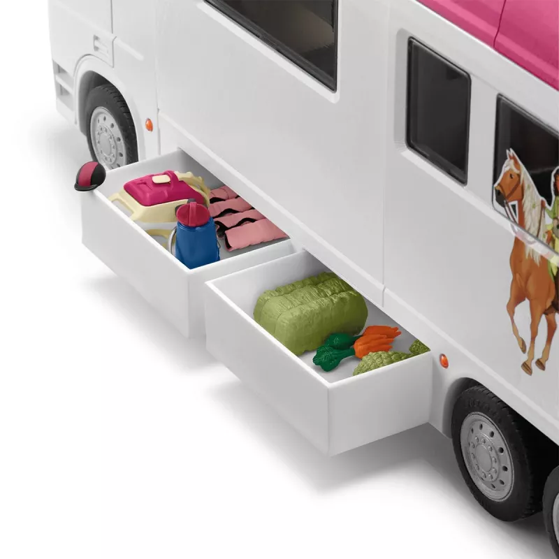 schleich HORSE CLUB transportador de caballos, edificio, camping, cuadra, caballos, concurso hípico, 5 año(s), multicolor, plástico