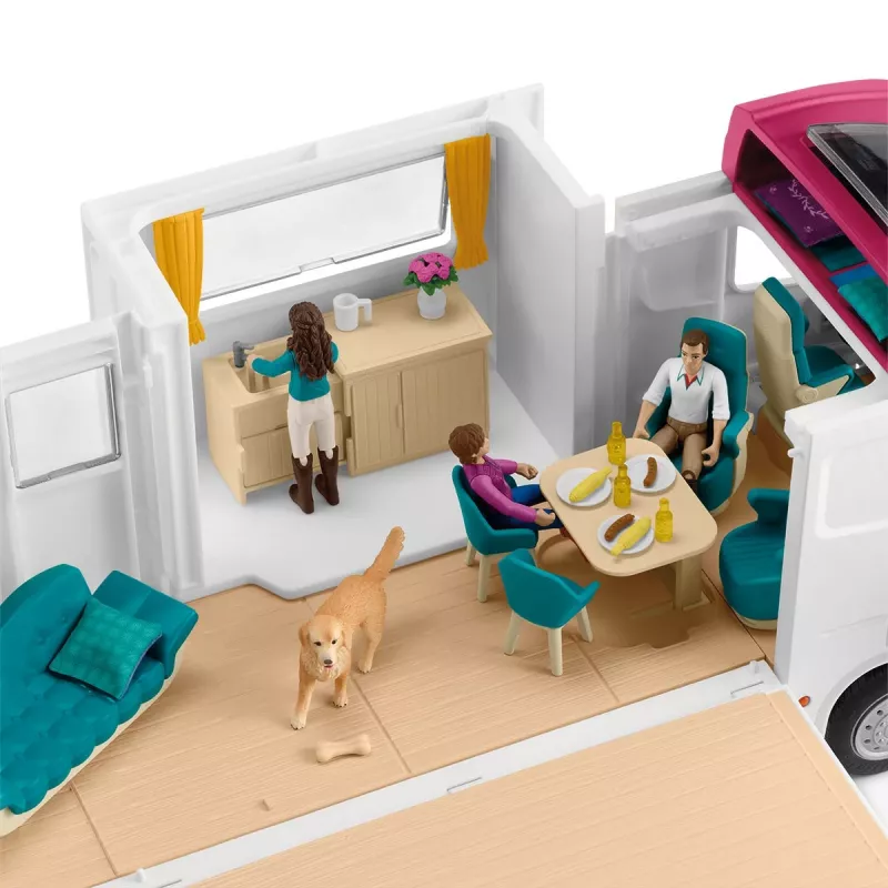 schleich HORSE CLUB transportador de caballos, edificio, camping, cuadra, caballos, concurso hípico, 5 año(s), multicolor, plástico