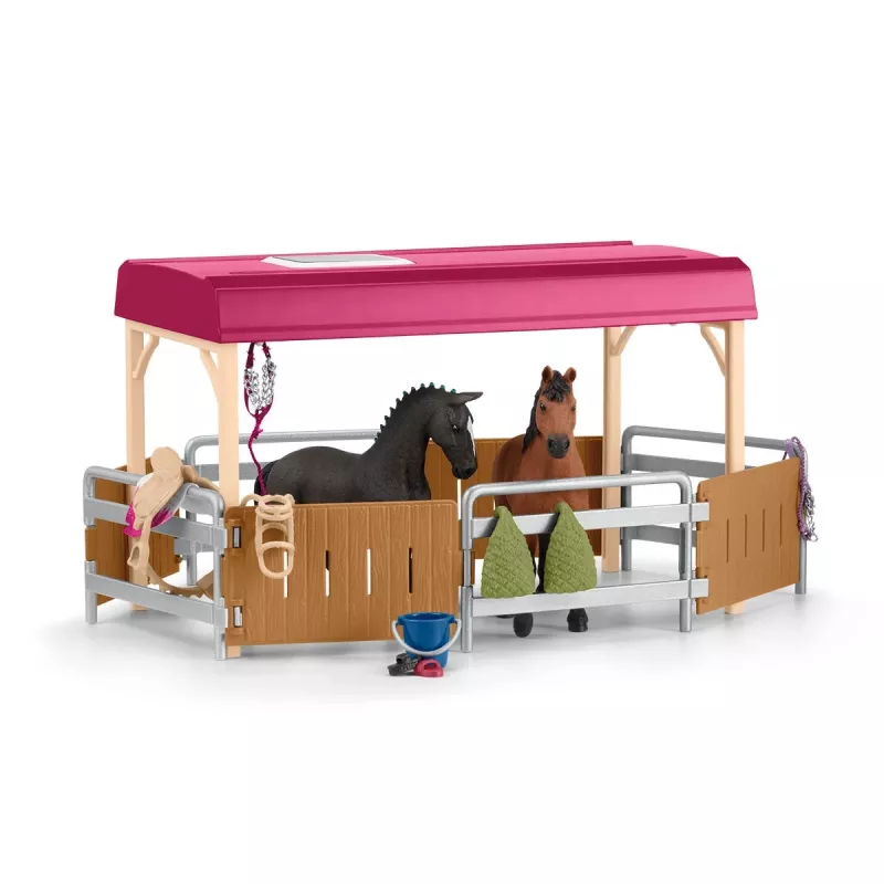 schleich HORSE CLUB transportador de caballos, edificio, camping, cuadra, caballos, concurso hípico, 5 año(s), multicolor, plástico