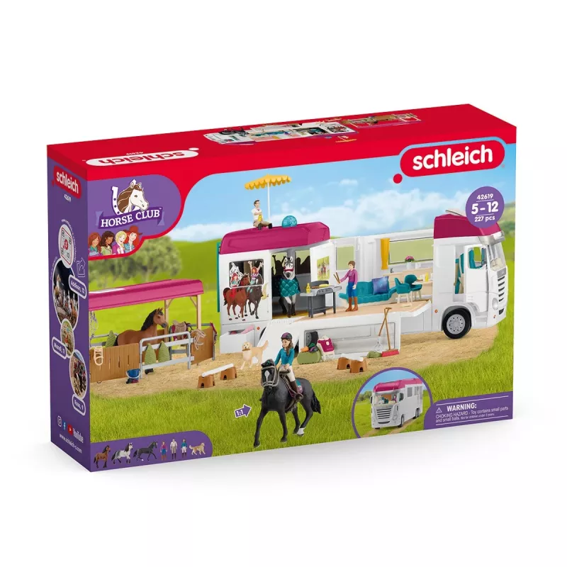 schleich HORSE CLUB transportador de caballos, edificio, camping, cuadra, caballos, concurso hípico, 5 año(s), multicolor, plástico