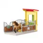 schleich FARM WORLD box de poni con semental de caballo islandés, granja, edificio, animales de granja / juguete de granja, cuadra, caballos, 3 año(s), multicolor