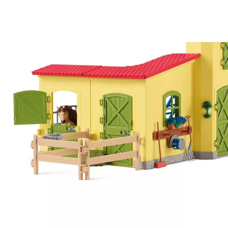 schleich FARM WORLD box de poni con semental de caballo islandés, granja, edificio, animales de granja / juguete de granja, cuadra, caballos, 3 año(s), multicolor