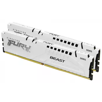 Kingston Technology FURY Beast 32GB 5600MT/s DDR5 CL36 DIMM (kit de 2) blanco EXPO