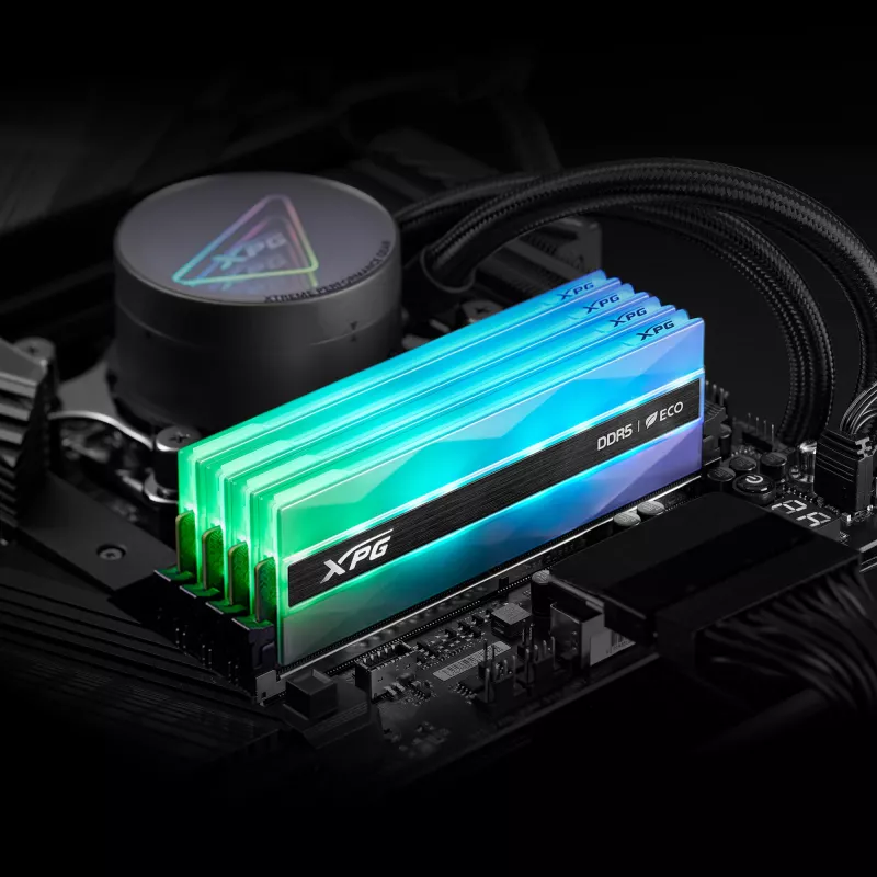 ADATA DIMM 16 GB DDR5-6400 (1x 16 GB) (plateado - AX5U6400C3216G-CLANRSG - Lancer Neon RGB - INTEL XMP - AMD EXPO) - 16 GB - DDR5