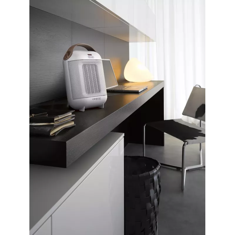 De’Longhi Capsule HFX30C18.IW Interior Marrón, Blanco 1800 W Calefactor eléctrico con ventilador