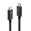 Lindy Cable Thunderbolt 4 de 1 m, 40 Gbit/s, pasivo, conector macho, conector macho, 1 m, 40 Gbit/s, negro, níquel/oro