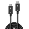 Lindy Cable Thunderbolt 4 de 1 m, 40 Gbit/s, pasivo, conector macho, conector macho, 1 m, 40 Gbit/s, negro, níquel/oro