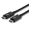 Lindy Cable Thunderbolt 4 de 1 m, 40 Gbit/s, pasivo, conector macho, conector macho, 1 m, 40 Gbit/s, negro, níquel/oro