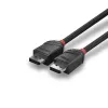 Lindy Cable DisplayPort 1.2 de 3 m, línea negra, 3 m, DisplayPort, DisplayPort, conector macho, conector macho, 4096 x 2160 píxeles