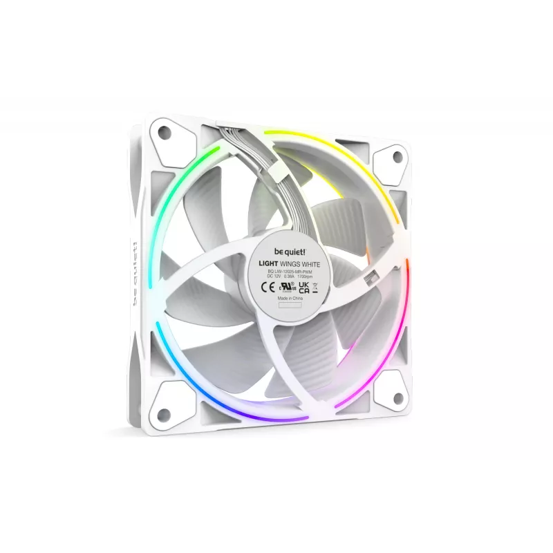 be quiet Light Wings White | 120mm PWM Triple Pack ventilador para carcasa de PC 12 cm 3 uds.