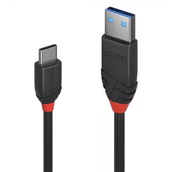 Lindy Cable USB 3.2 Tipo A a C de 1 m, 10Gbit/s, línea negra, 1 m, USB A, USB C, USB 3.2 Gen 1 (3.1 Gen 1), 10 Gbit/s, negro