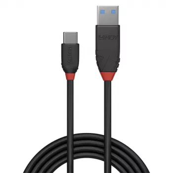 Lindy Cable USB 3.2 Tipo A a C de 1 m, 10Gbit/s, línea negra, 1 m, USB A, USB C, USB 3.2 Gen 1 (3.1 Gen 1), 10 Gbit/s, negro