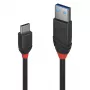 Lindy Cable USB 3.2 Tipo A a C de 0,5 m, 10 Gbit/s, línea negra, 0,5 m, USB A, USB C, USB 3.2 Gen 1 (3.1 Gen 1), 10 Gbit/s, negro