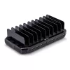 Lindy Estación de carga USB de 96W y 10 puertos, independiente, plástico, negro, contacto, compatible con todos los dispositivos USB Tipo A, fuente de alimentación