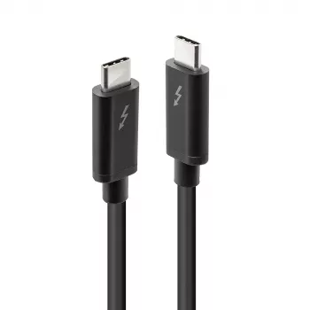 Lindy Cable Thunderbolt 3 de 1 m, pasivo, conector macho, conector macho, 1 m, 20 Gbit/s, negro, 60 W