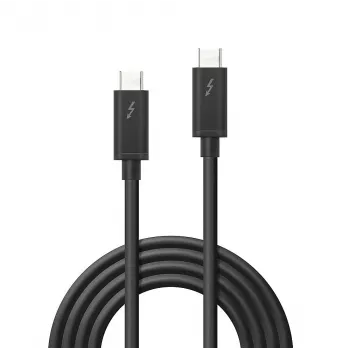 Lindy Cable Thunderbolt 3 de 1 m, pasivo, conector macho, conector macho, 1 m, 20 Gbit/s, negro, 60 W