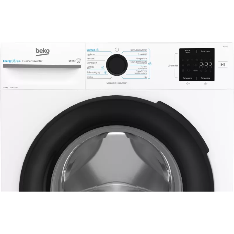 Beko b300 BM3WFU3741X lavadora de carga frontal 7 kg 1351 rpm blanco