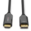 Lindy Cable activo DisplayPort 1.4 a HDMI 8K60 de 2 m, 2 m, HDMI Tipo A (estándar), DisplayPort, conector macho, conector macho, recto